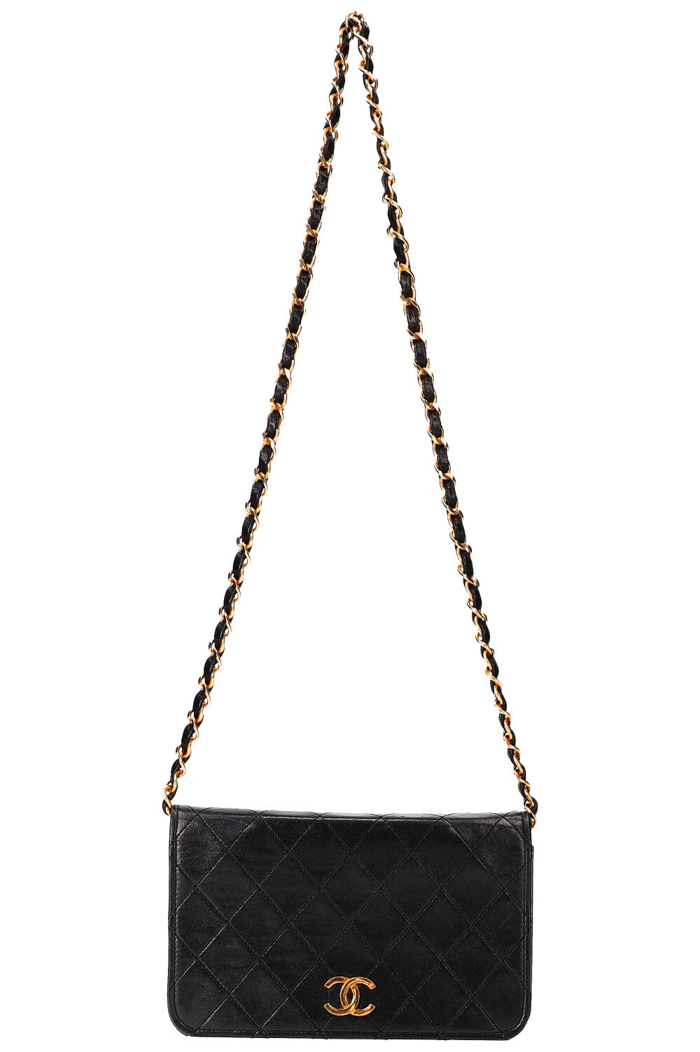 CHANEL Vintage Mini sac à rabat complet Noir