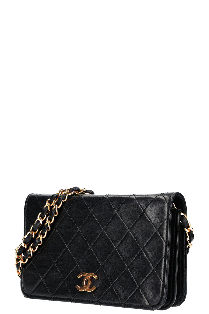 CHANEL Vintage Mini sac à rabat complet Noir