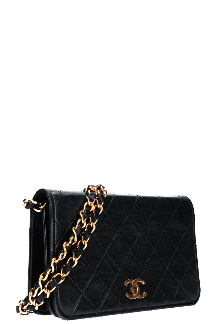 CHANEL Vintage Mini sac à rabat complet Noir
