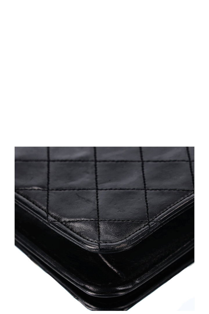 CHANEL Vintage Mini sac à rabat complet Noir