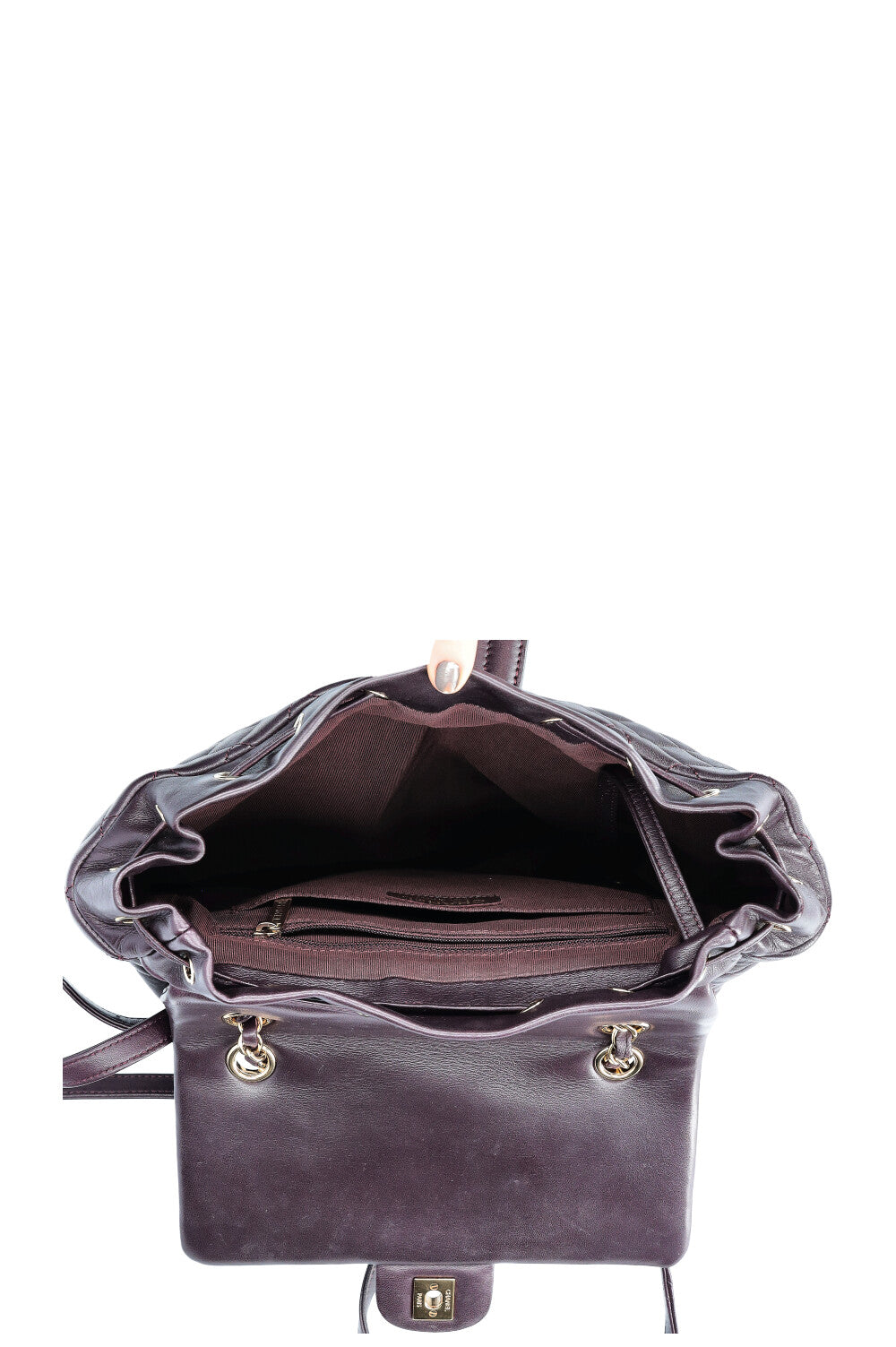 CHANEL Urban Spirit Backpack Aubergine