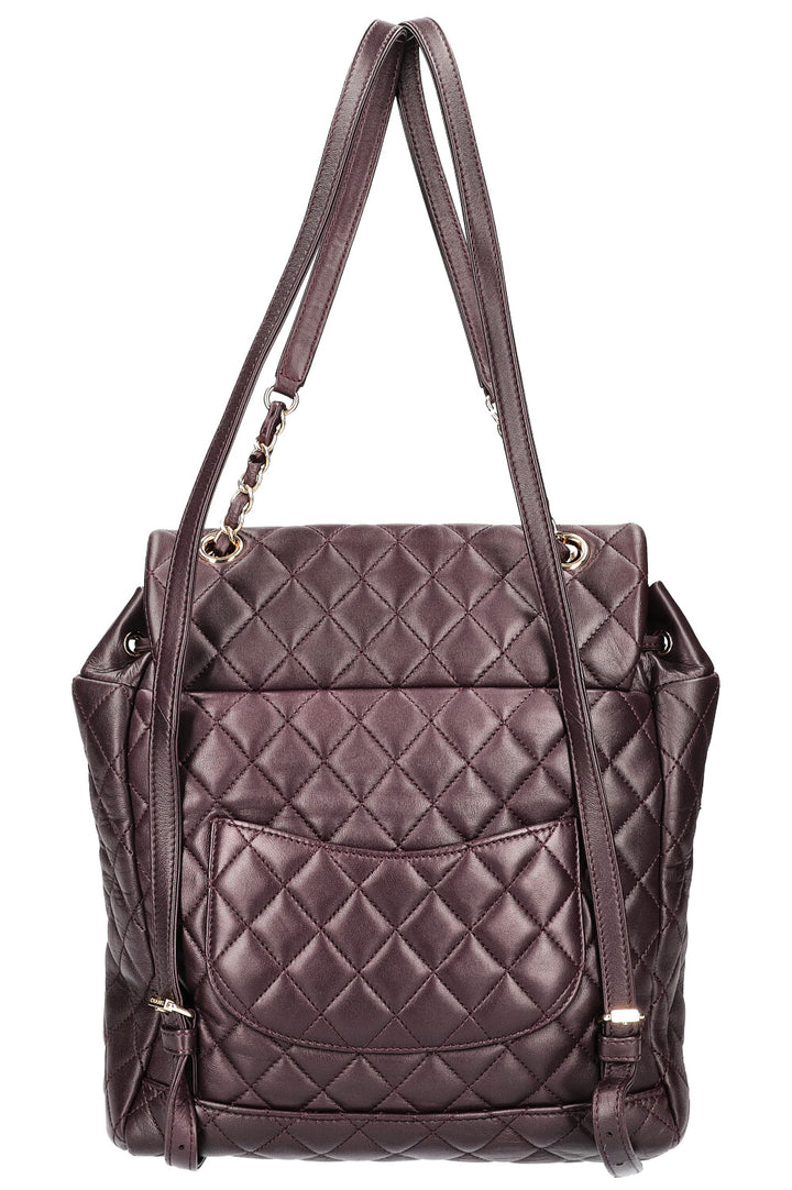 CHANEL Urban Spirit Backpack Aubergine