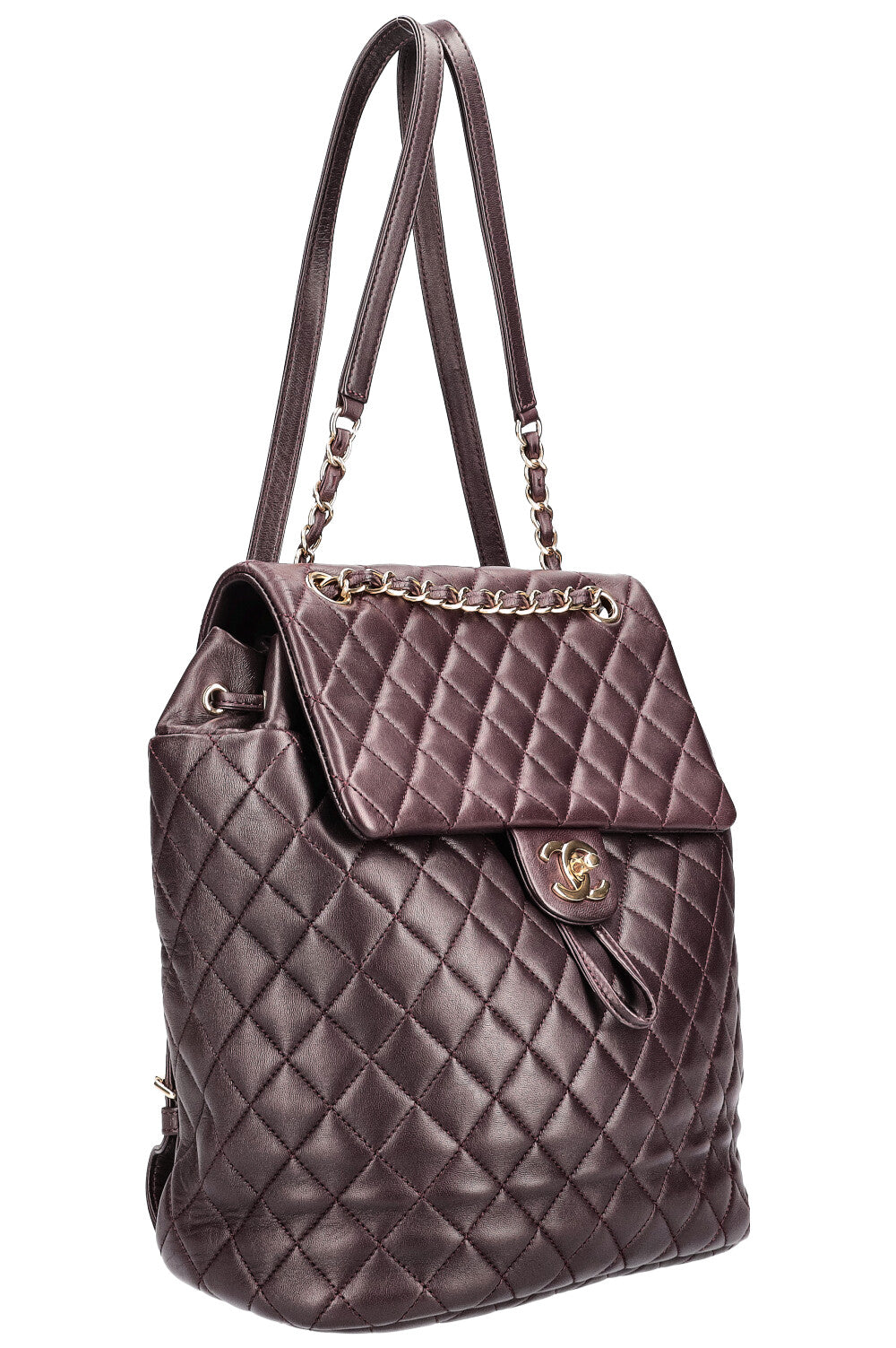 CHANEL Urban Spirit Backpack Aubergine