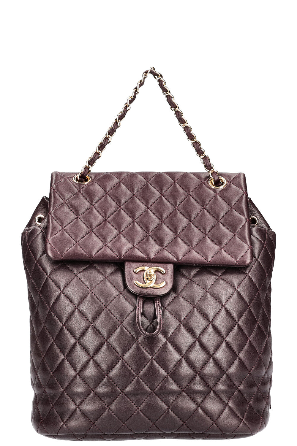 CHANEL Urban Spirit Backpack Aubergine