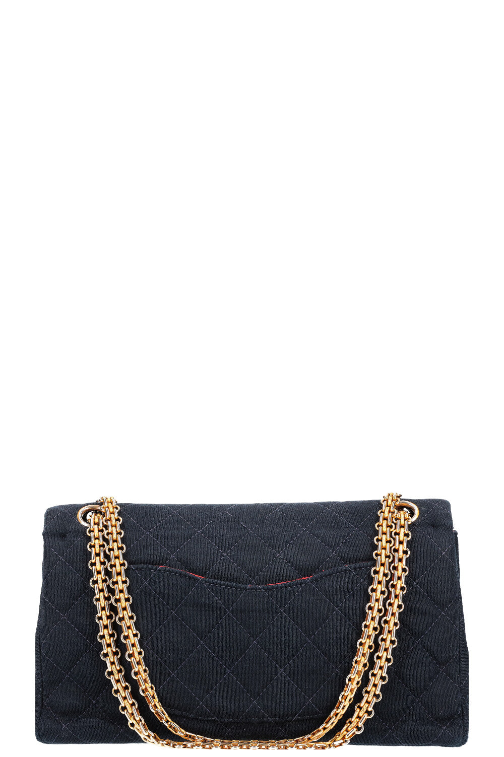 CHANEL Vintage 2.55 Sac Double Rabat Jersey Marine