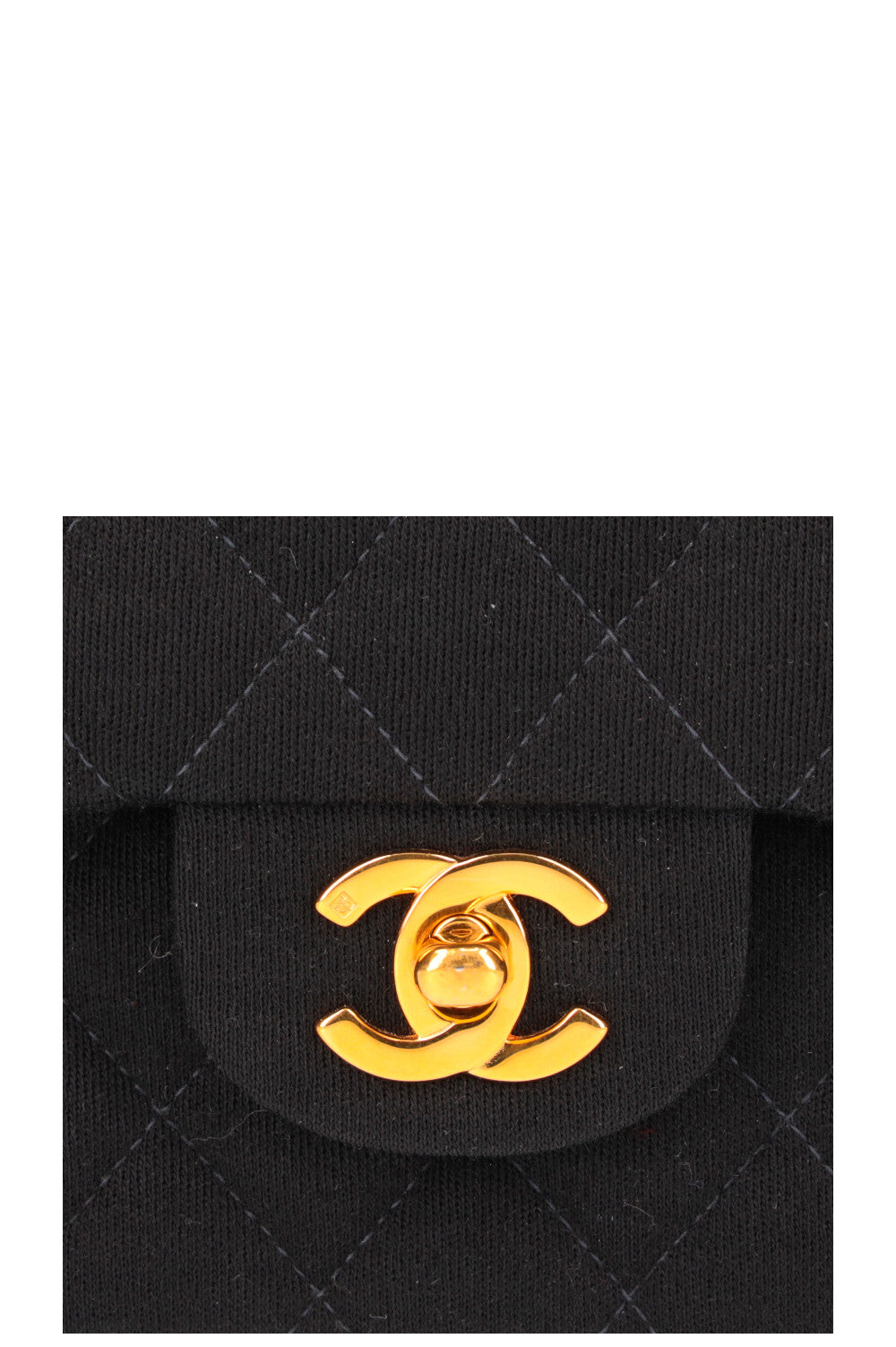 CHANEL Double Flap Bag Jersey Black