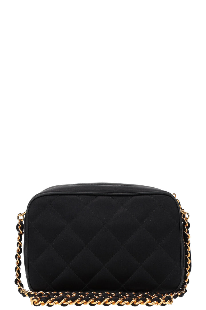 CHANEL Mini Camera Bag Satin Black