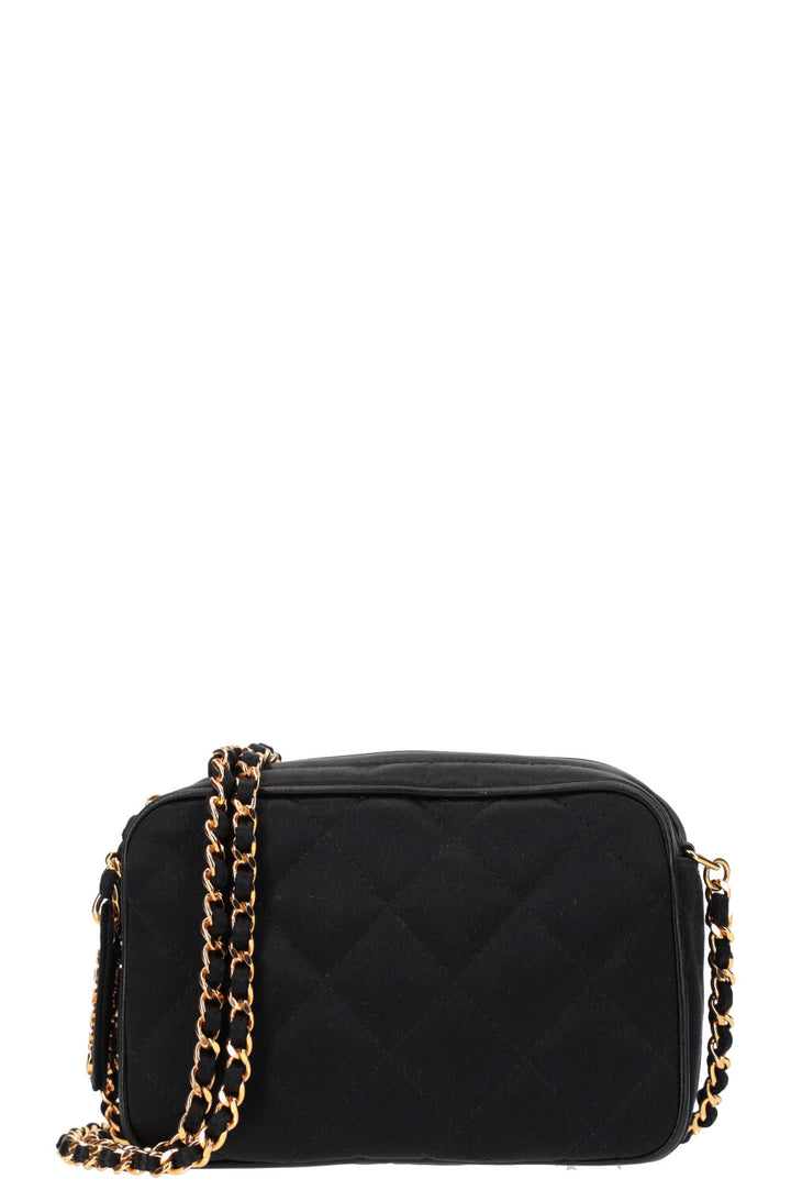 CHANEL Mini Camera Bag Satin Black