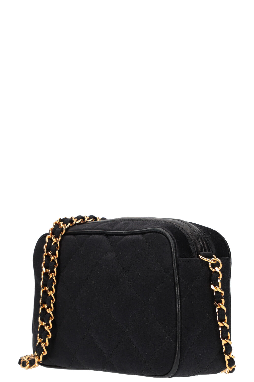 CHANEL Mini Camera Bag Satin Black