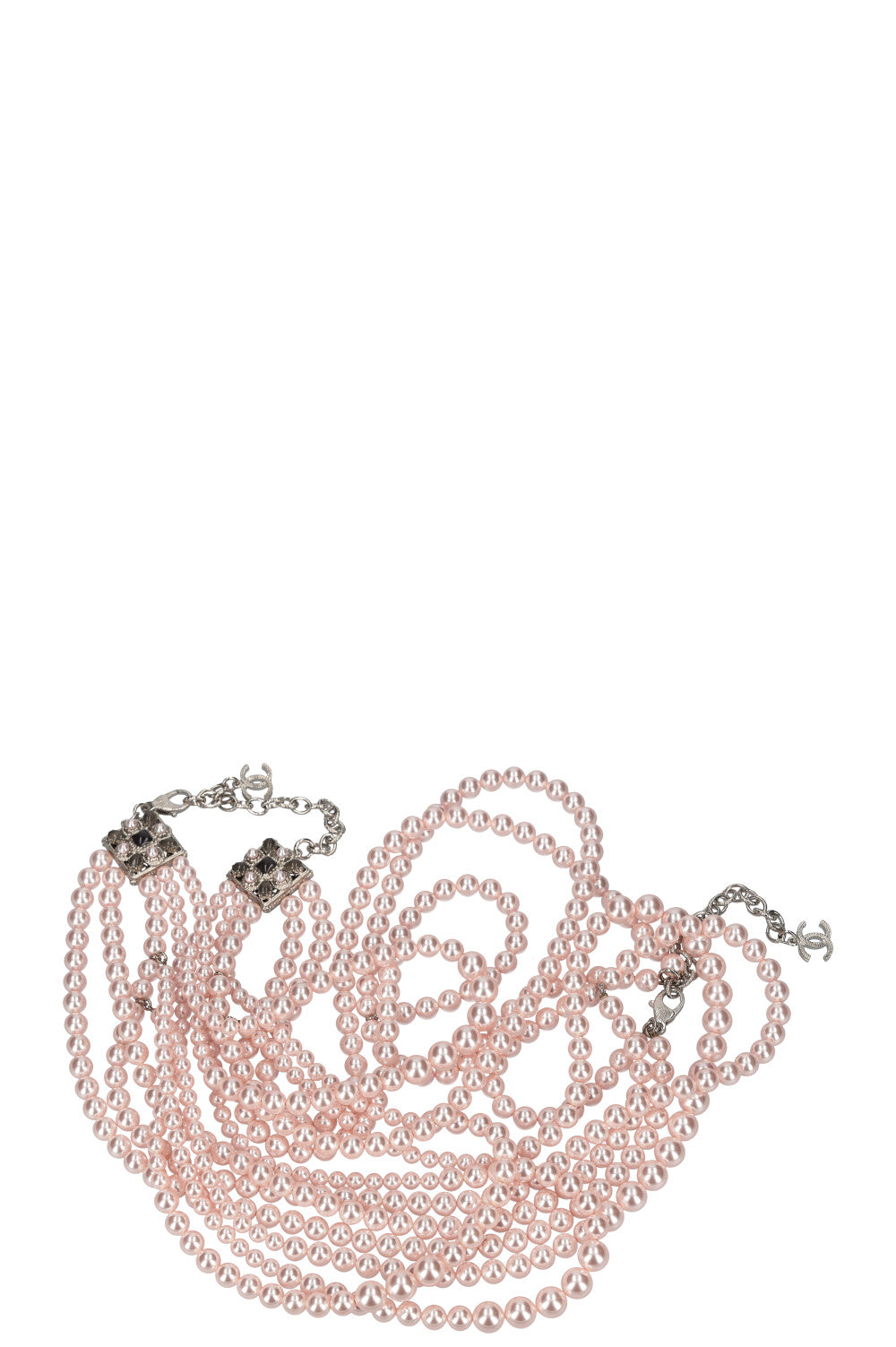 CHANEL Pearl Gripoix Harness Pink SS 2015
