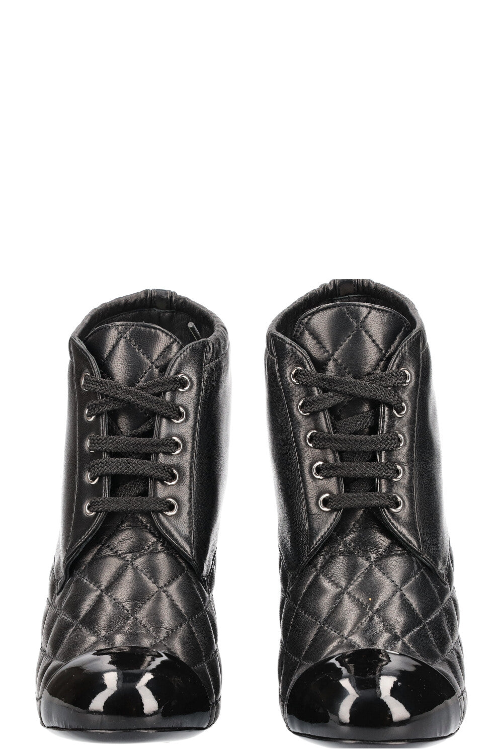 CHANEL Boots Quilted Black