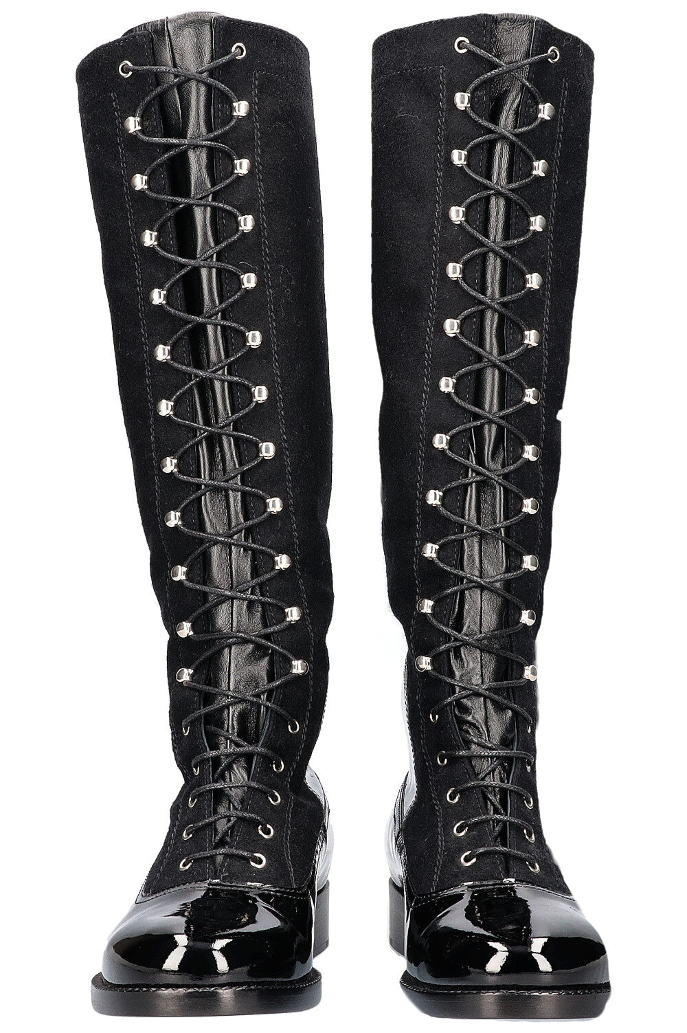 CHANEL Bottines à lacets Noir