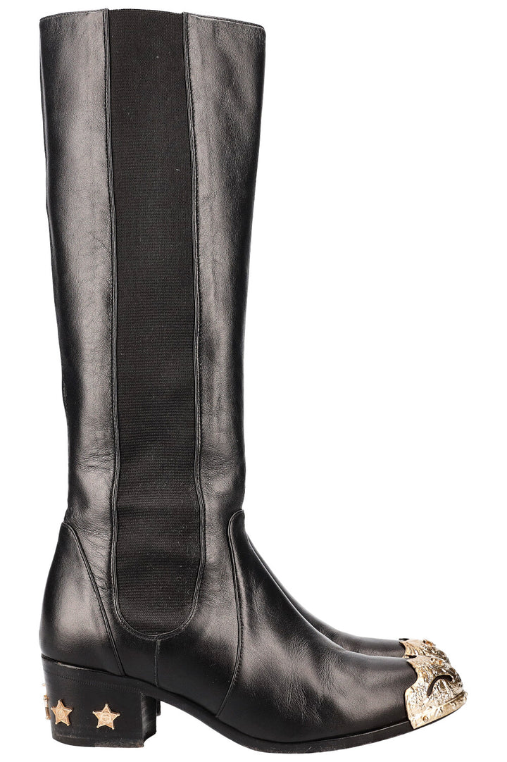 CHANEL Bottes Paris Dallas Noir