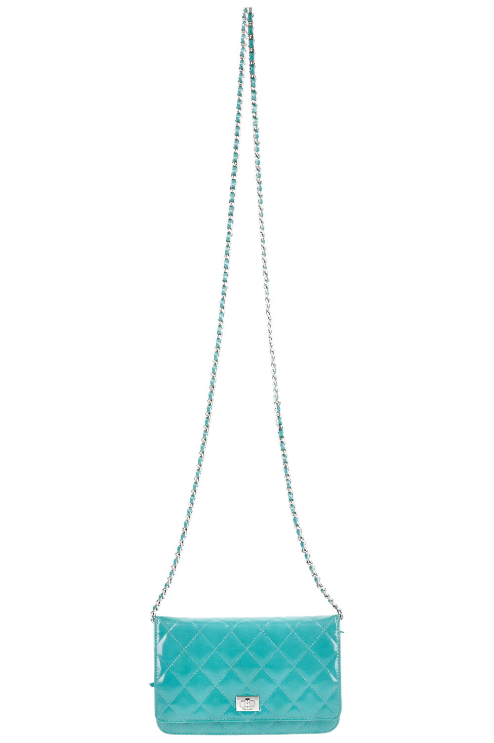 CHANEL 2.55 WOC Patent Leather Turquoise – REAWAKE