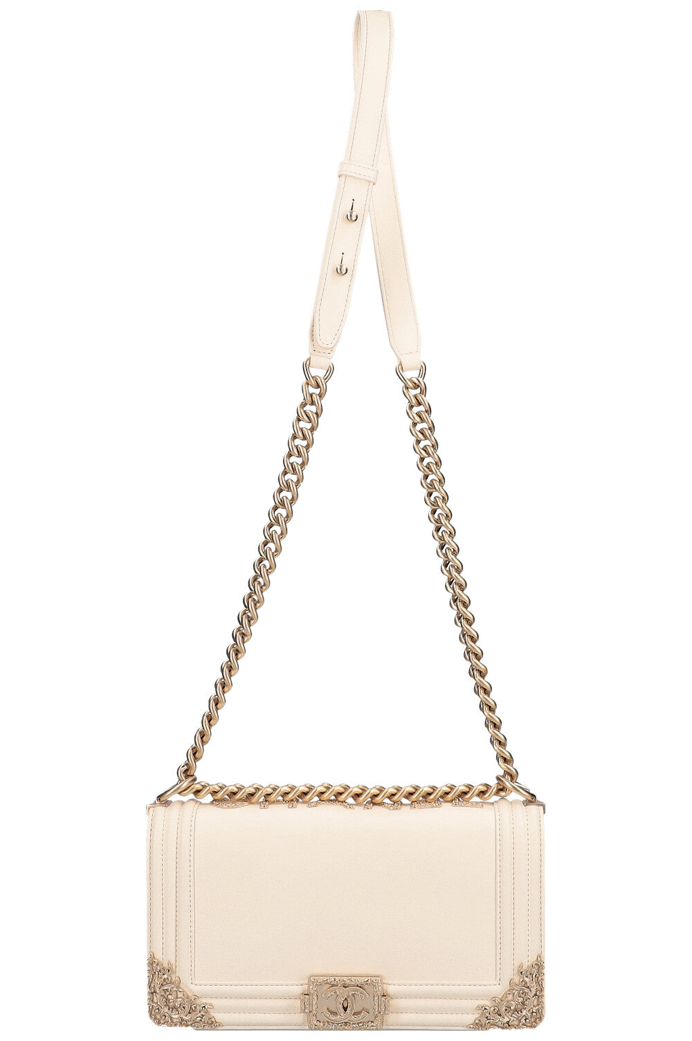 CHANEL Medium Boy Bag Ivory