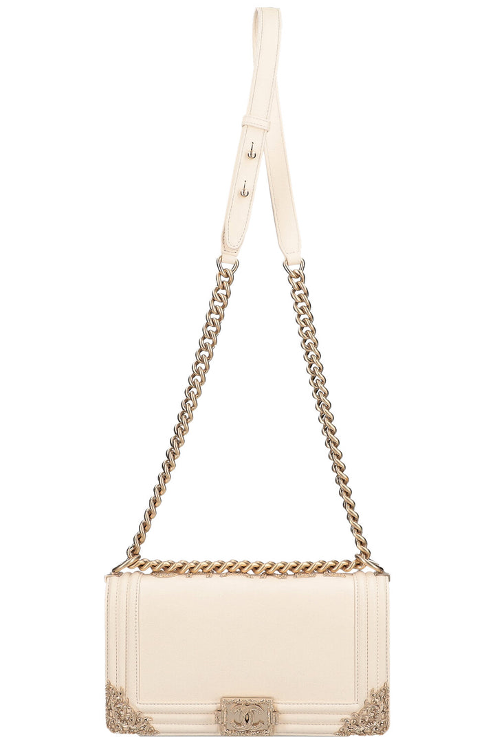 CHANEL Medium Boy Bag Ivory