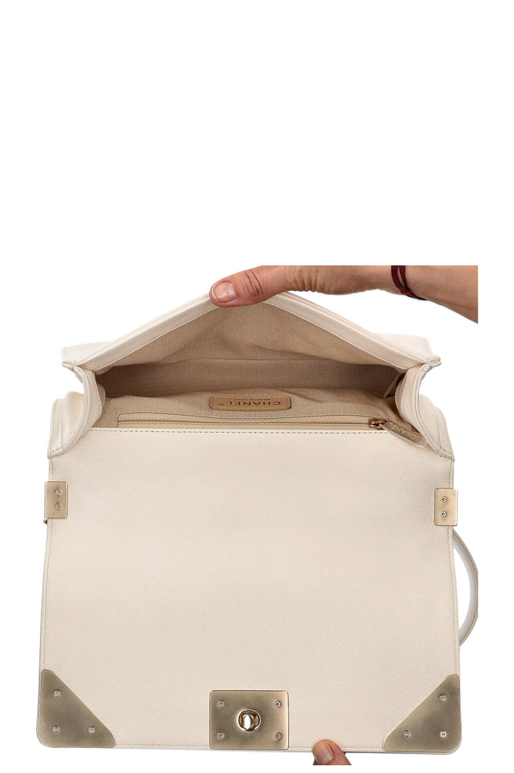 CHANEL Medium Boy Bag Ivory