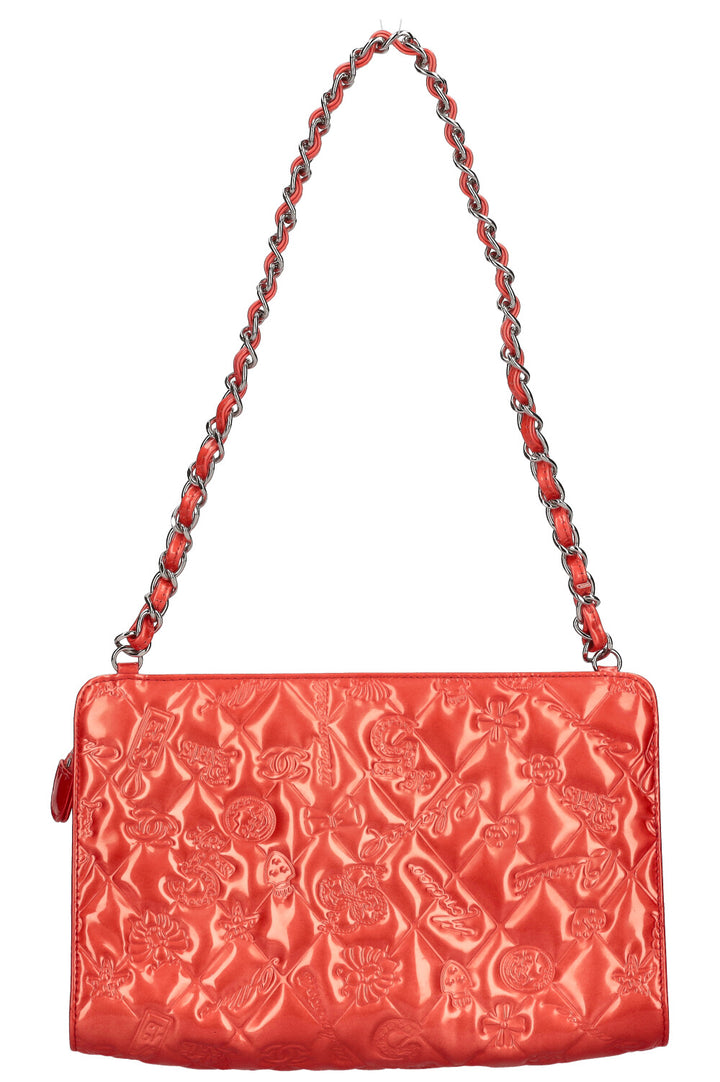 CHANEL Mademoiselle Bag Patent Coral