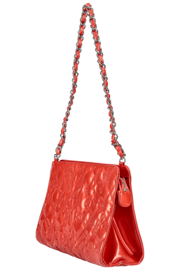 CHANEL Mademoiselle Bag Patent Coral
