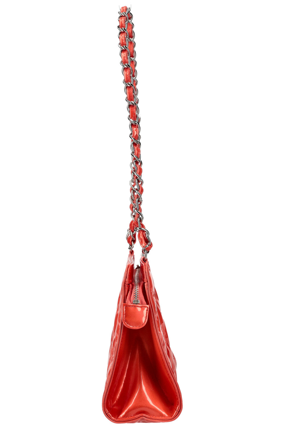 CHANEL Mademoiselle Bag Patent Coral