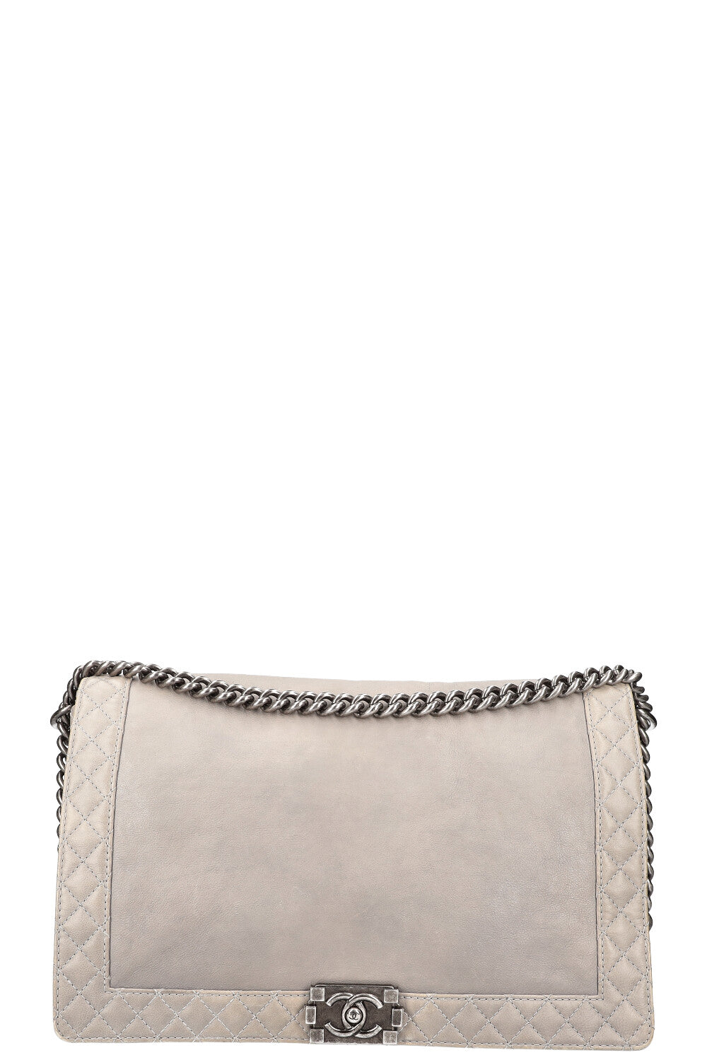 CHANEL Maxi Boy Bag Grey