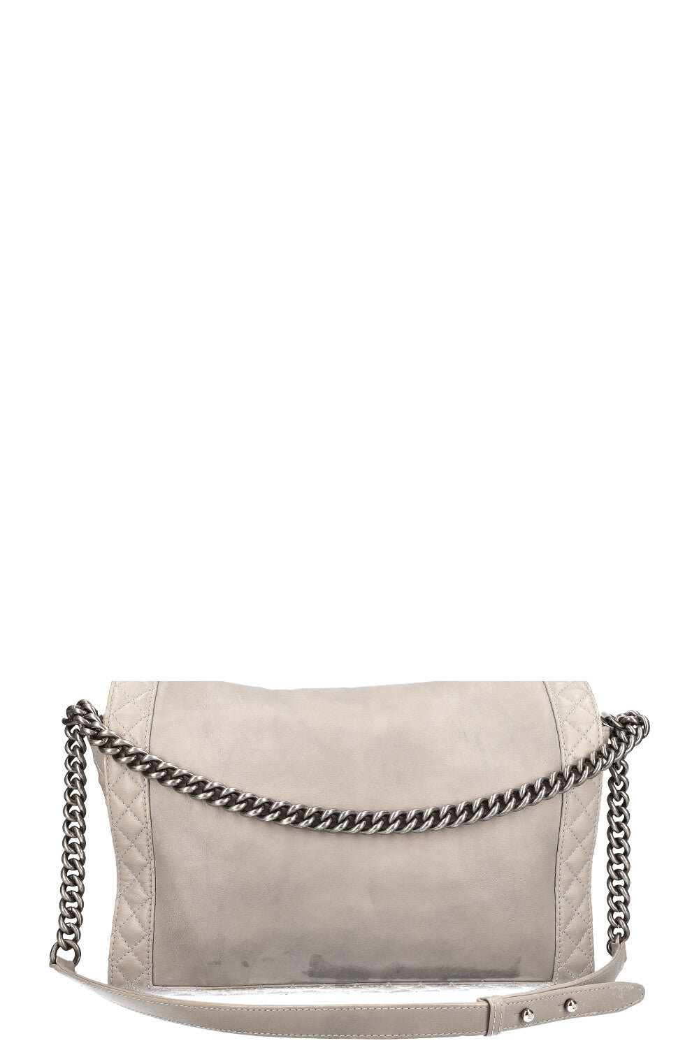 CHANEL Sac Maxi Boy Gris