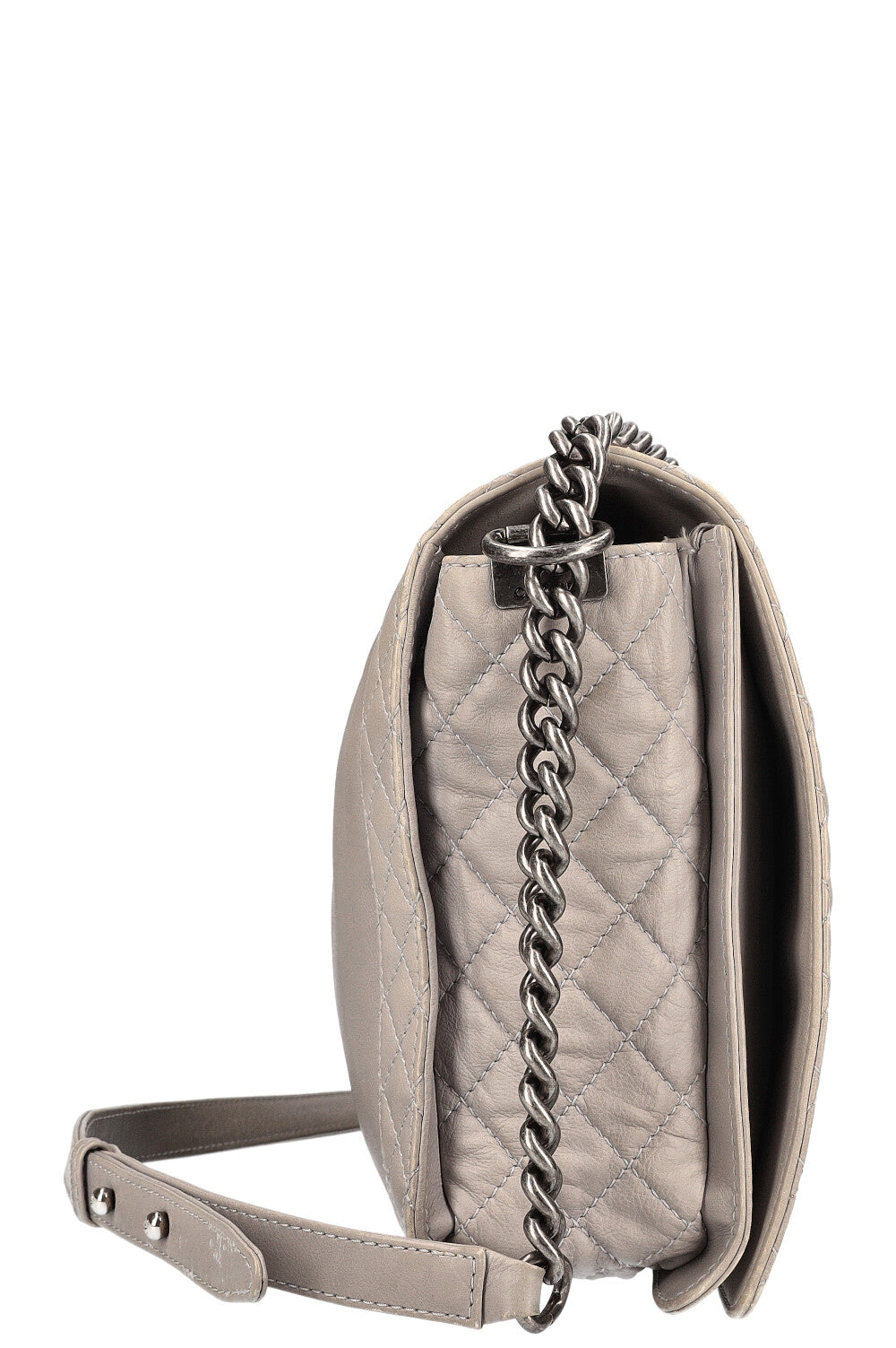 CHANEL Sac Maxi Boy Gris