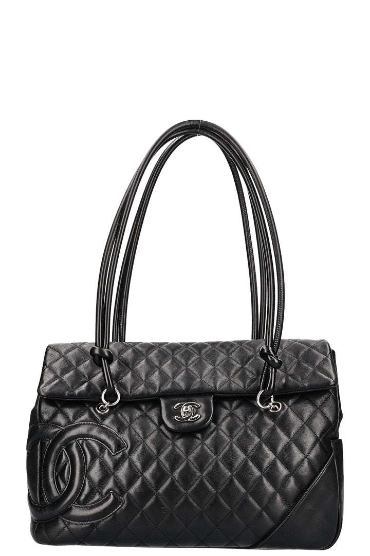 CHANEL Cambon Flap Tote Bag Black