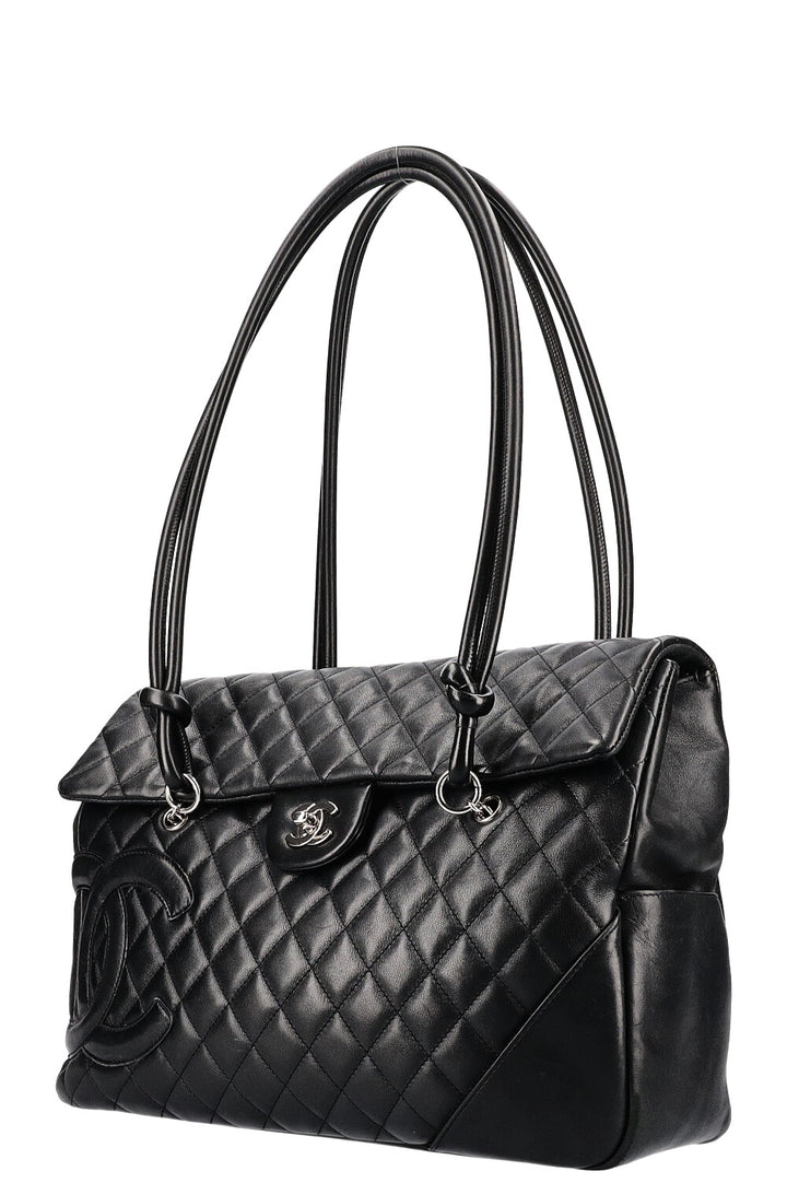 CHANEL Cambon Flap Tote Bag Black