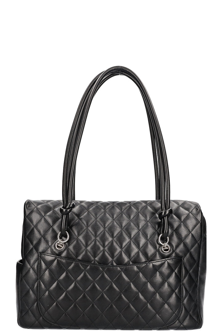 CHANEL Cambon Flap Tote Bag Black