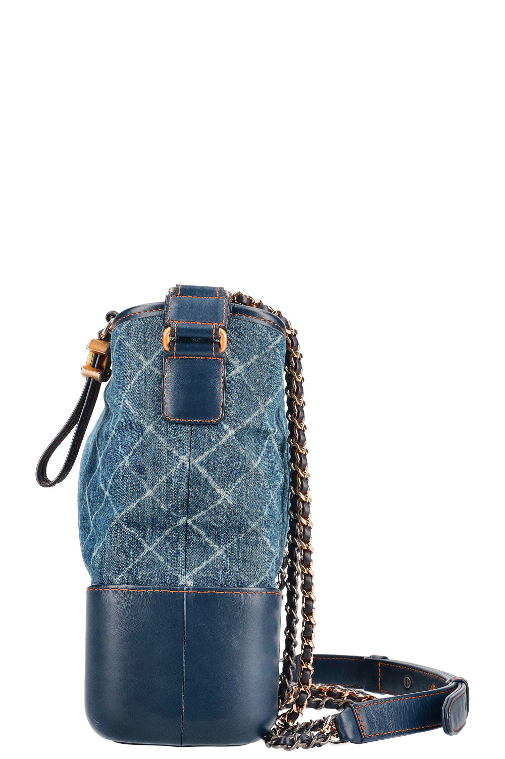 Chanel Gabrielle crossbody bag hobo new Blue Golden Green Leather Metal  Tweed ref.150206 - Joli Closet
