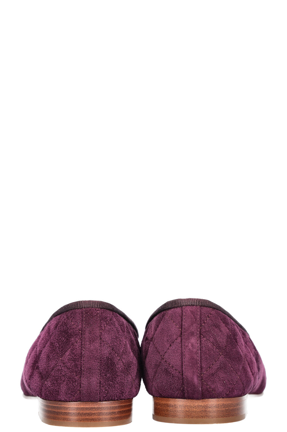 CHANEL Classic Flats Suede Purple
