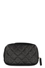 CHANEL Curvy Cosmetic Pouch Caviar Black