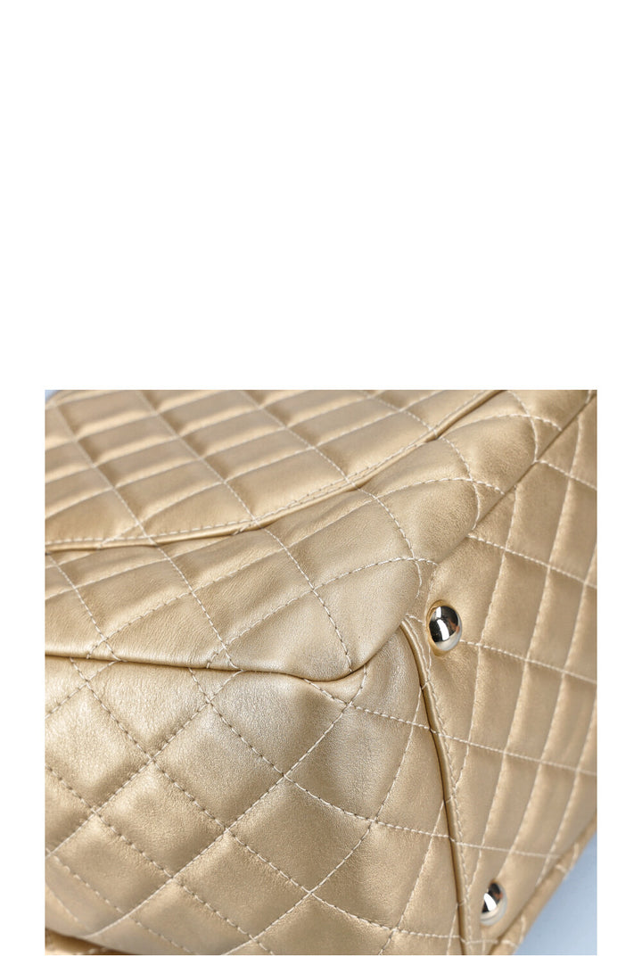 CHANEL XXL Airline Classic Flap Bag Gold