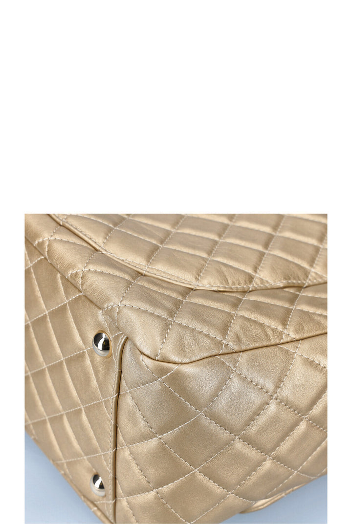 CHANEL XXL Airline Classic Flap Bag Gold