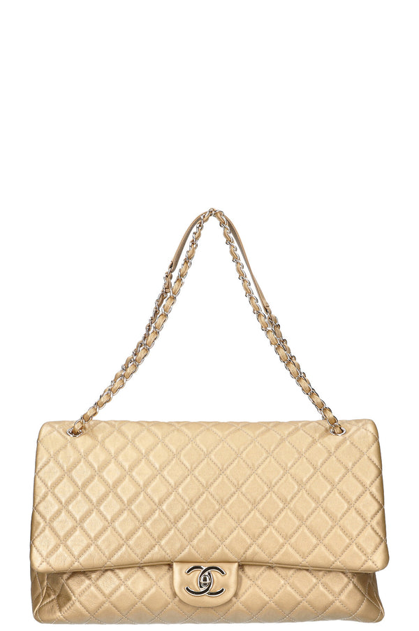 CHANEL XXL Sac à rabat classique Airline Doré