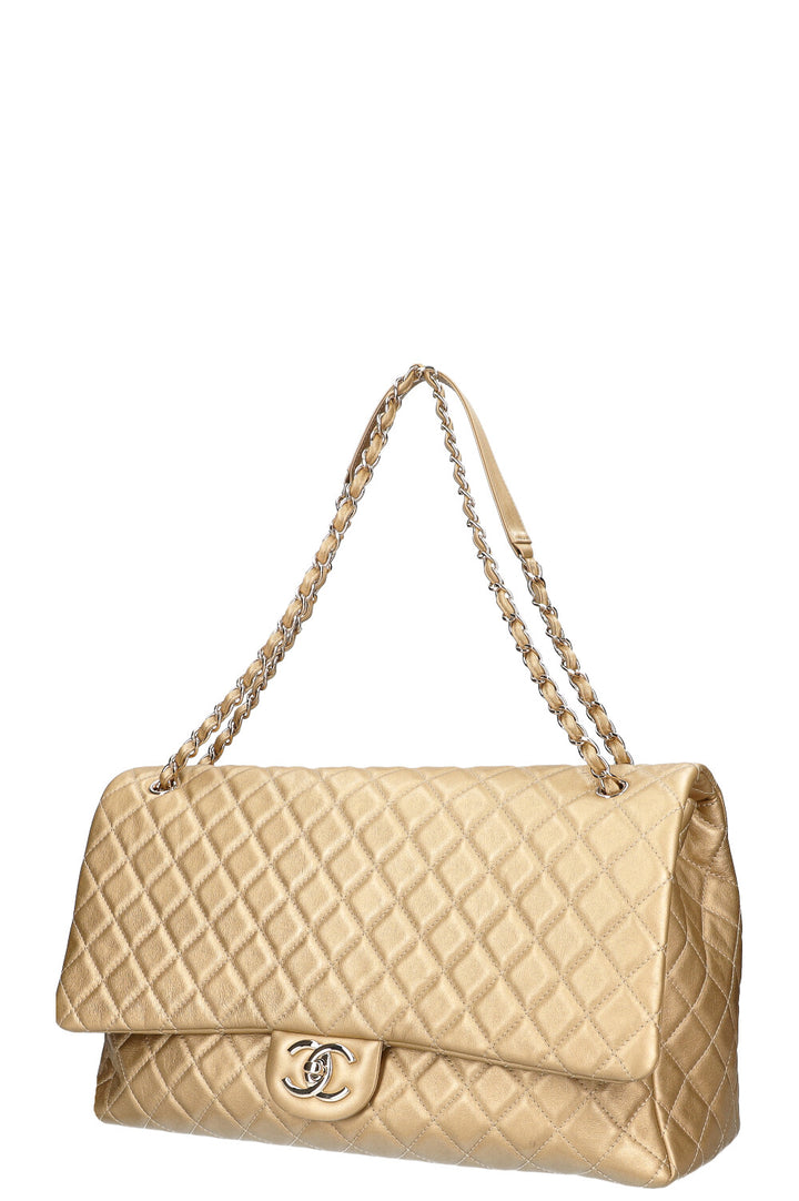 CHANEL XXL Airline Classic Flap Bag Gold