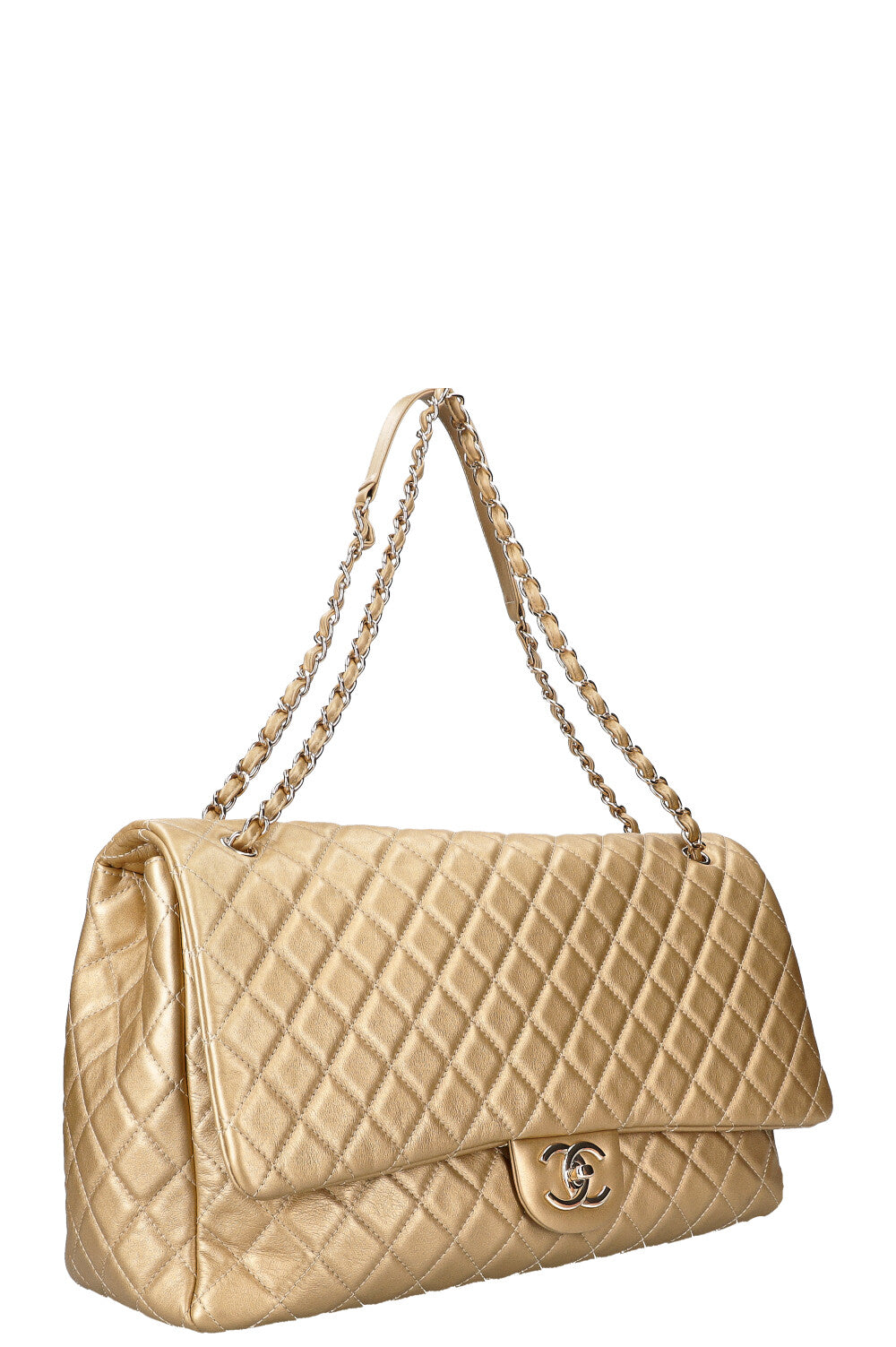 CHANEL XXL Airline Classic Flap Bag Gold