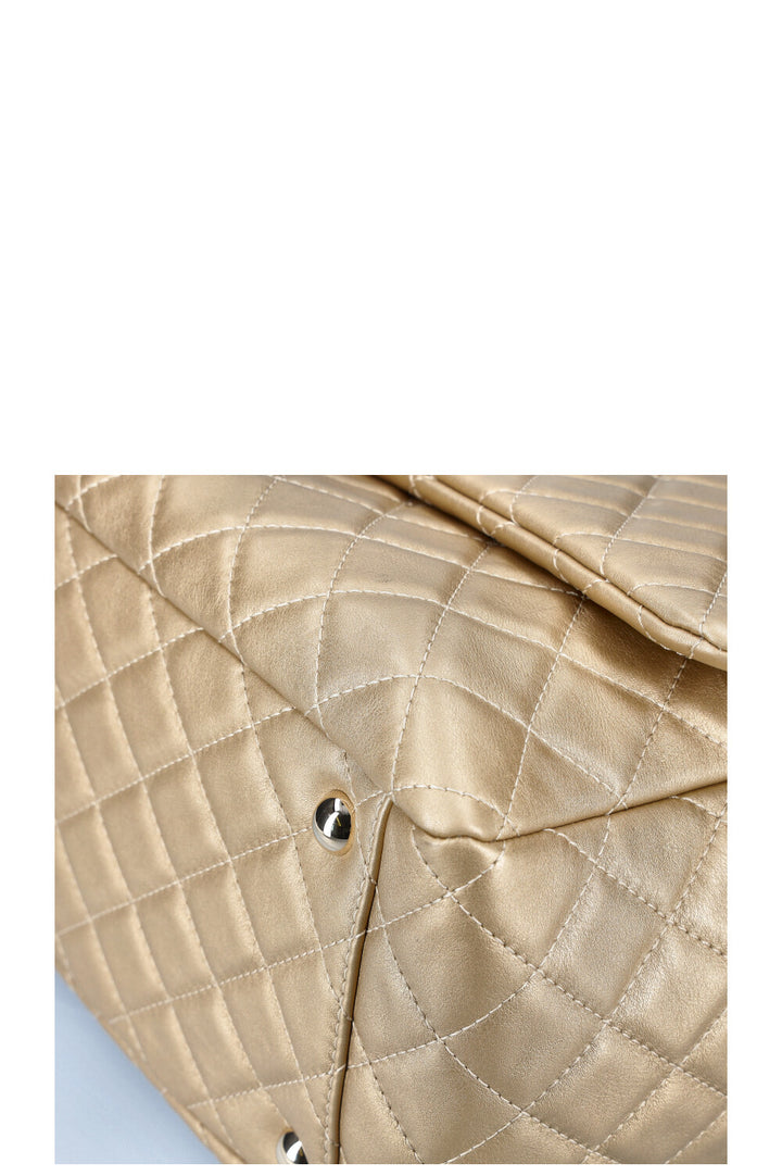CHANEL XXL Airline Classic Flap Bag Gold