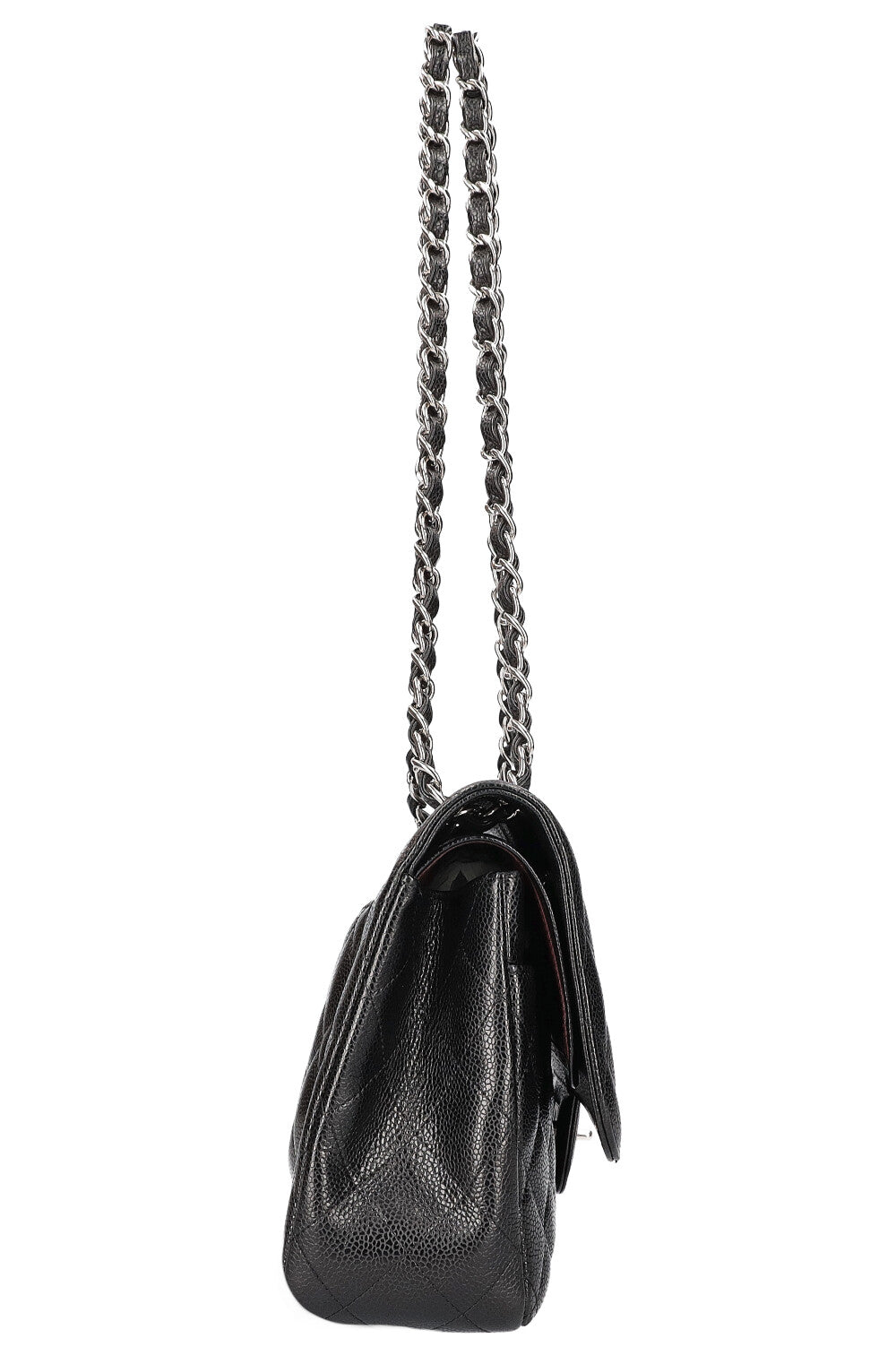 CHANEL Double Flap Bag Large Caviar Black