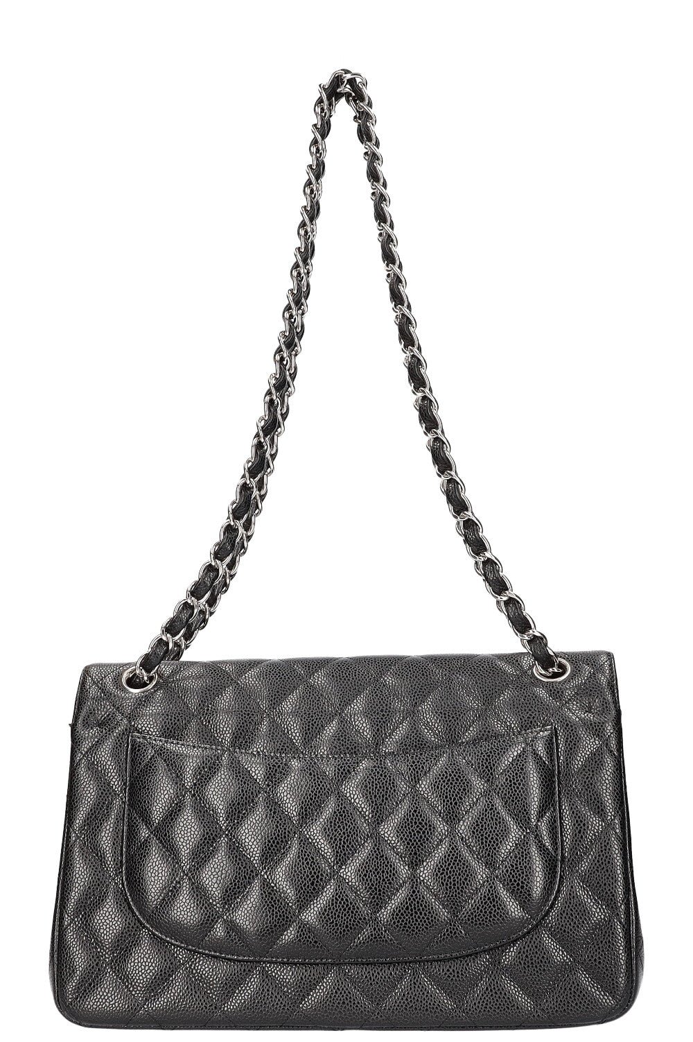 CHANEL Double Flap Bag Large Caviar Black