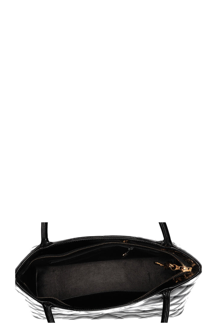 CHANEL Medaillon Tote Patent Black 2002