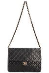 Chanel Single Flap Bag Black 1970-1980