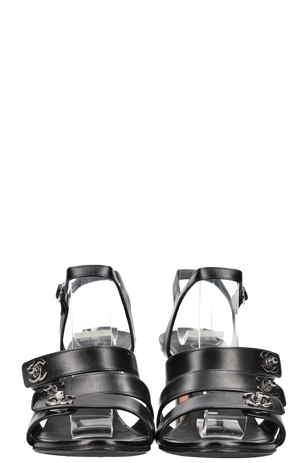 Chanel outlet turnlock sandals