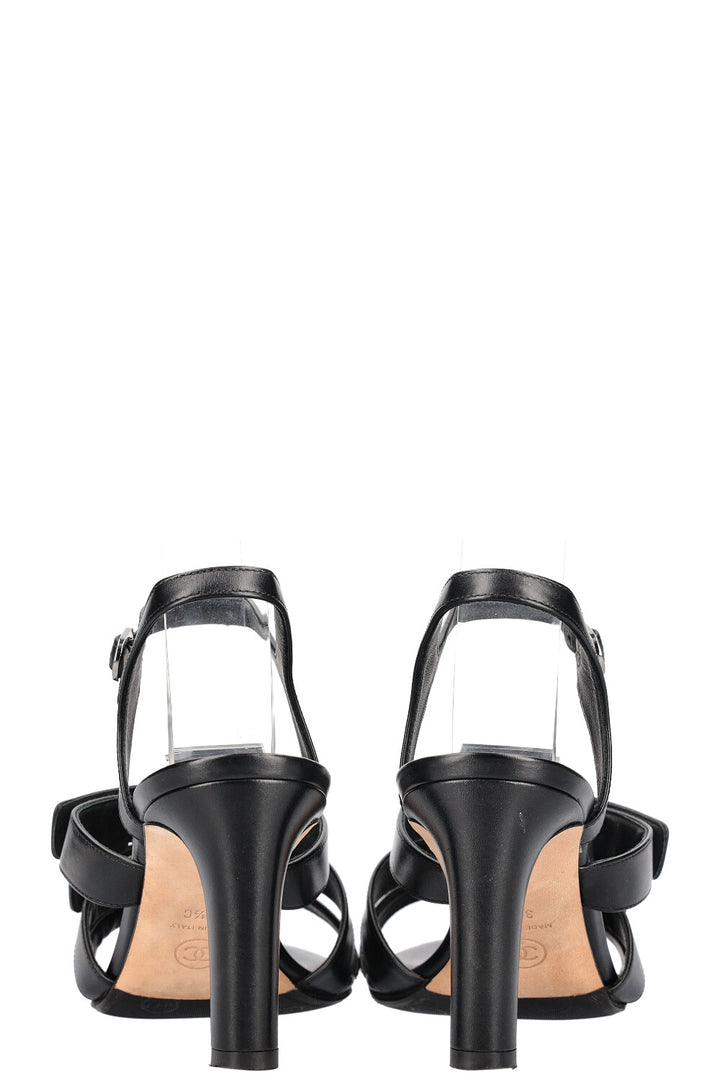 CHANEL Turnlock Sandals Black