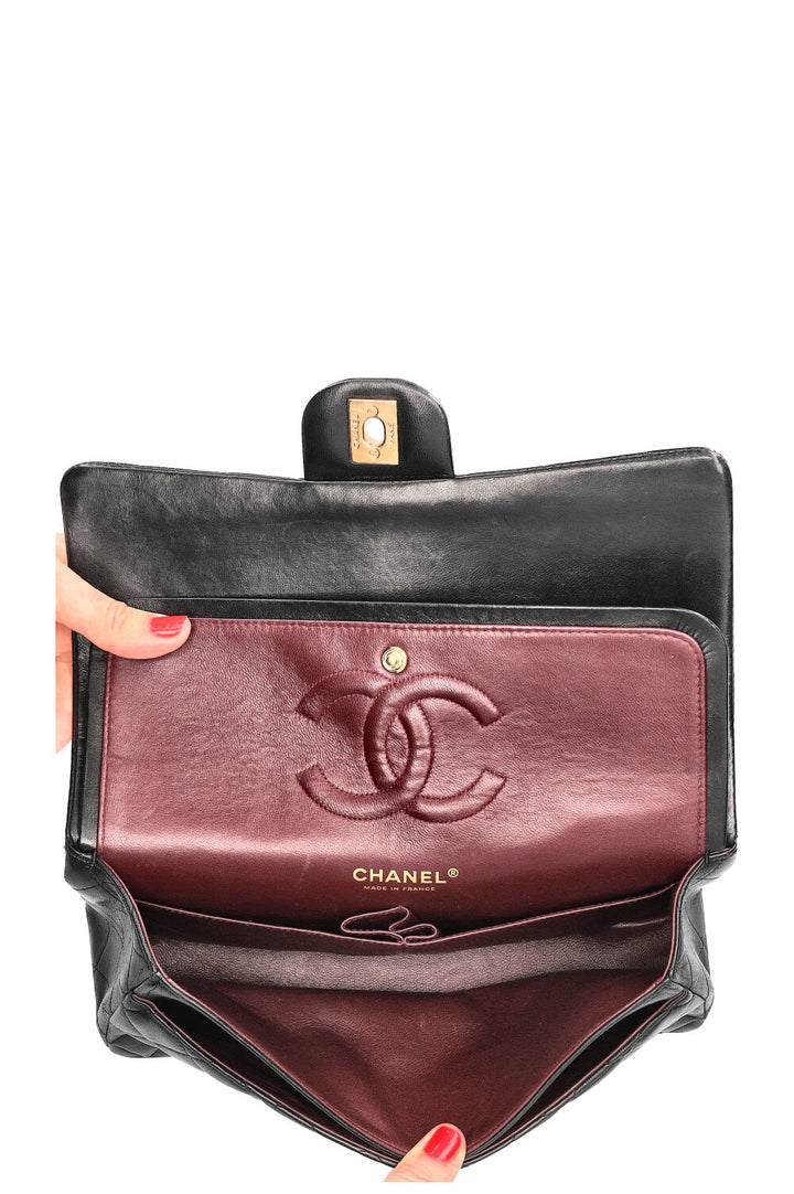 CHANEL Double Flap Bag Black Medium 2011