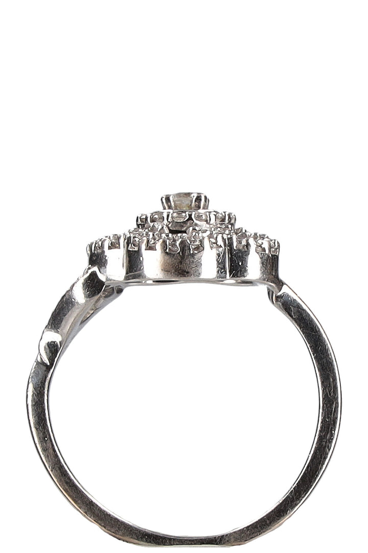 CHANEL Camelia Ring White Gold Diamonds