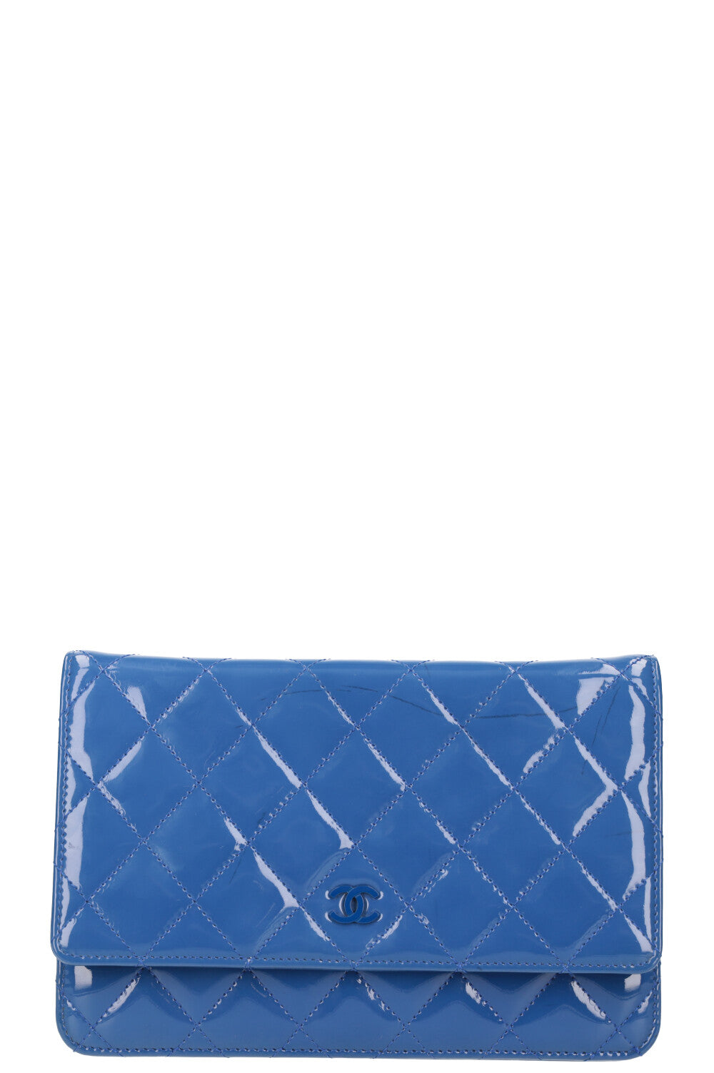 CHANEL WOC Patent Blue