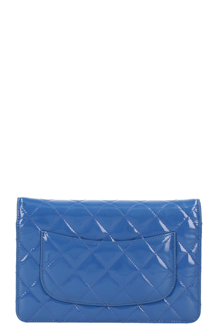 CHANEL WOC Patent Blue