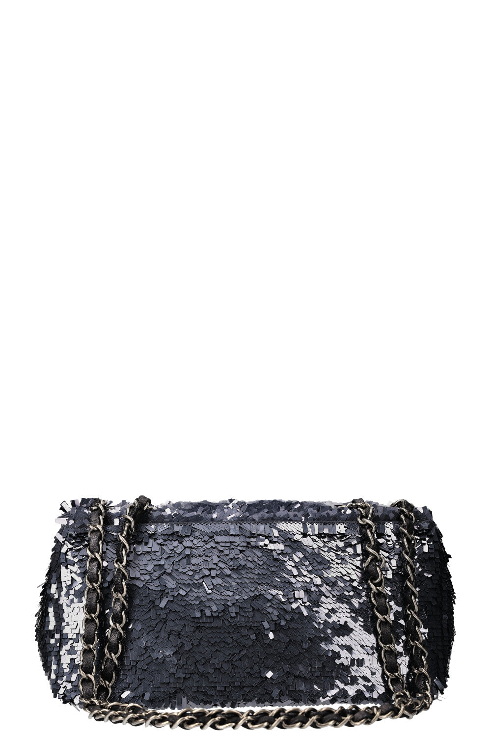 CHANEL Single Flap Bag Sequins Blue 2013